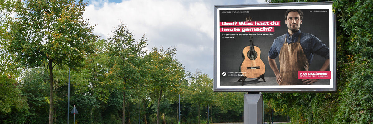 Neue Plakate der Imagekampagne werben für das Handwerk in Heilbronn, Schwäbisch Hall und Tauberbischofsheim Imagekampagne des Deutschen Handwerks