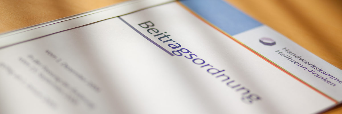 Beitragsordnung der Handwerkskammer Heilbronn-Franken Informationsbroschüre "Beitragsordnung der Handwerkskammer Heilbronn-Franken"