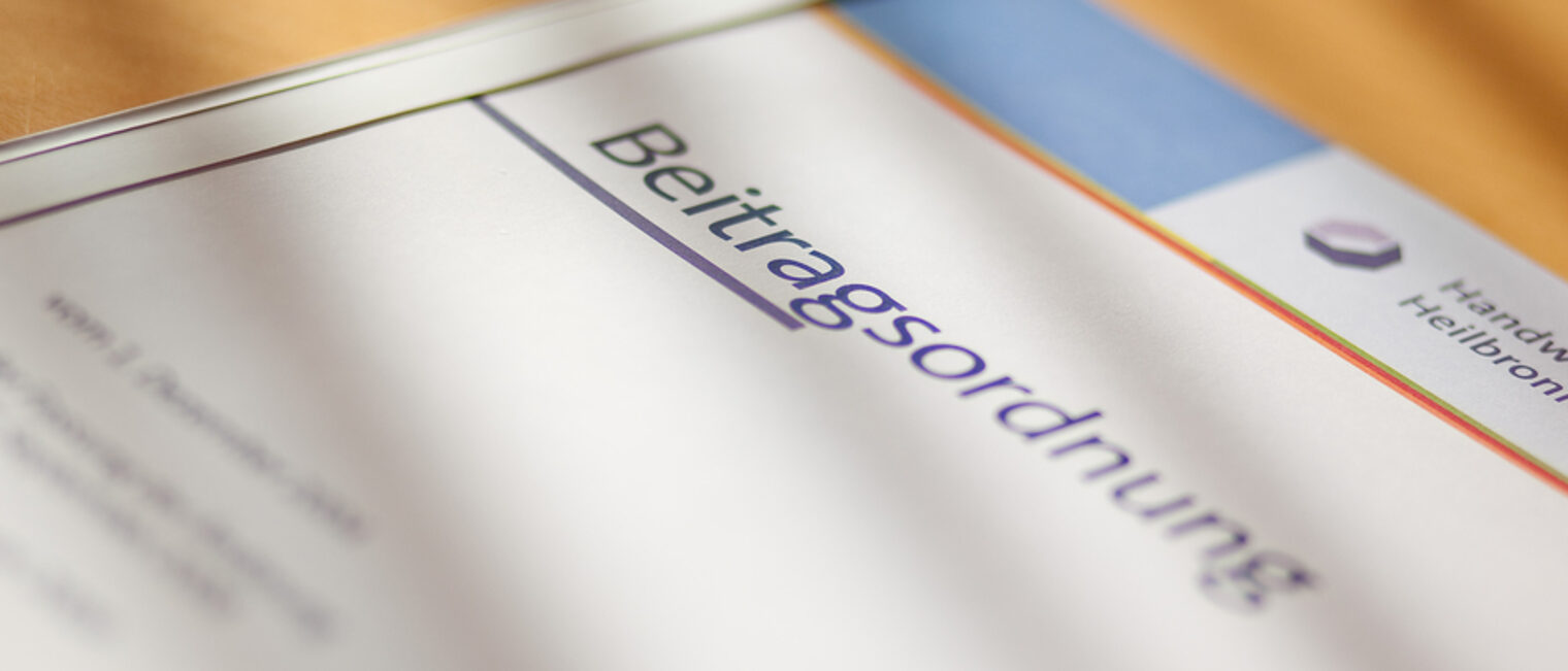 Informationsbroschüre "Beitragsordnung der Handwerkskammer Heilbronn-Franken"