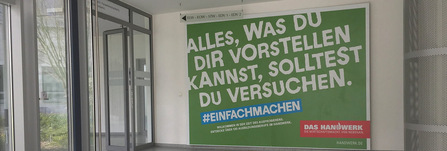 Imagekampagne; Plakat; BTZ; Handwerk; #einfachmachen; Werkstätten