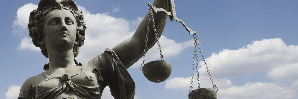 Justitia, Recht, Waage, Gericht, Gerechtigkeit, Himmel, Wolken, Statue