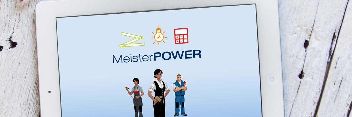 MeisterPOWER; kostenloses Unterrichtsangebot; baden-württembergische Handwerkskammern; allgemein bildende Schulen; Lernsoftware; Schülerinnen und Schülern; ökonomische Kompetenzen; Handwerksberufe; Betriebswirtschaft; Betriebsführung; Wirtschaftsspiel; Planspiel; Berufsorientierung