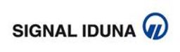 Logo der Signal Iduna-Versicherungsgruppe: schwarze Schrift, blaues Symbol auf weißem Hintergrund