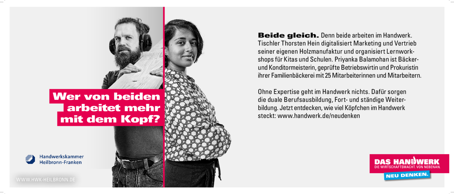 Die neue Kampagne porträtiert 16 starke Charaktere des Handwerks. Die neue Kampagne porträtiert 16 starke Charaktere des Handwerks.