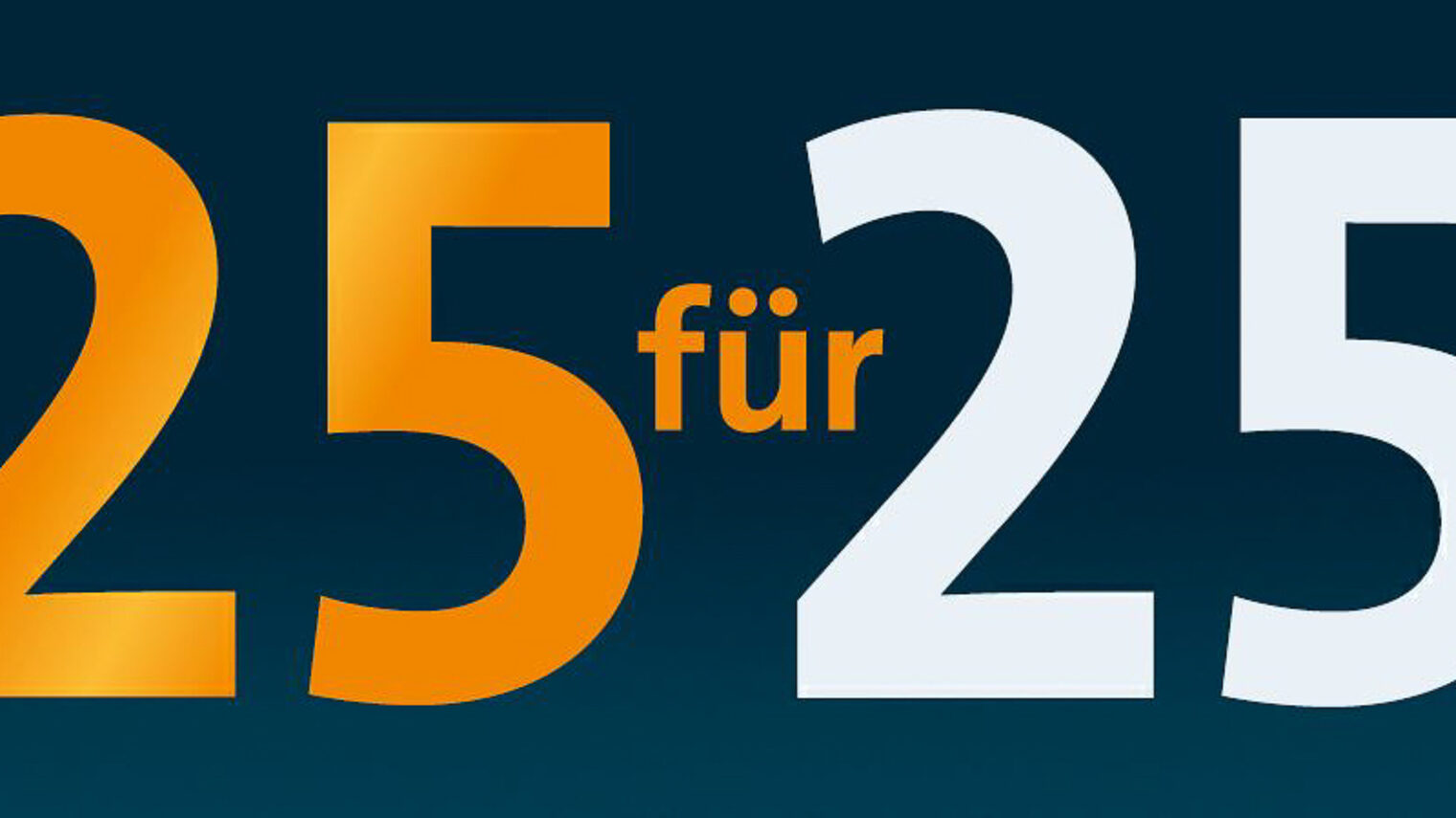 Die Zahl 25 ist zweimal abgebildet und steht für die 25 Forderungen des Handwerks zur Bundestagswahl 2025.