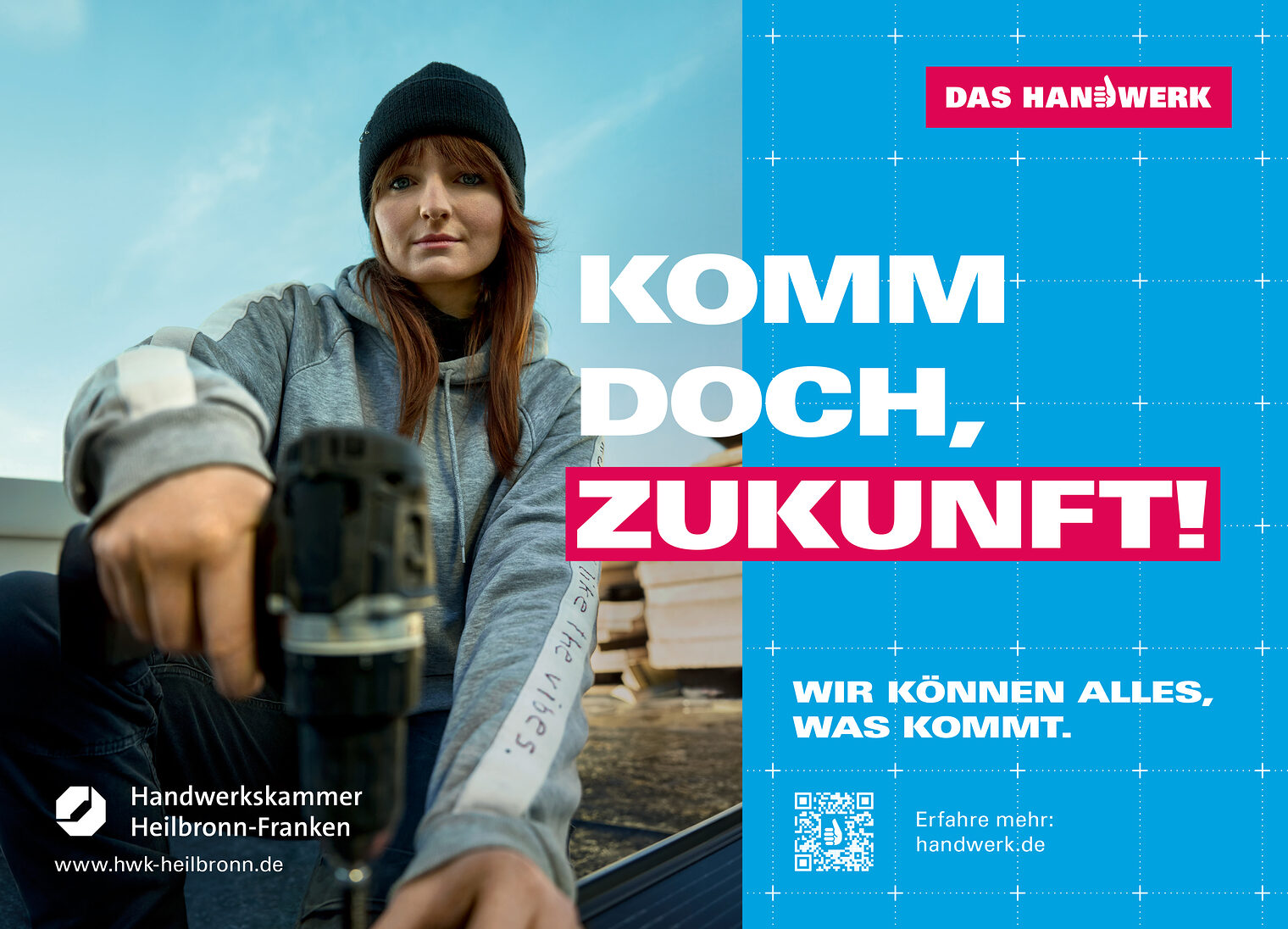 Anzeige der Imagekampagne des Handwerks 2025: Komm doch, Zukunft!