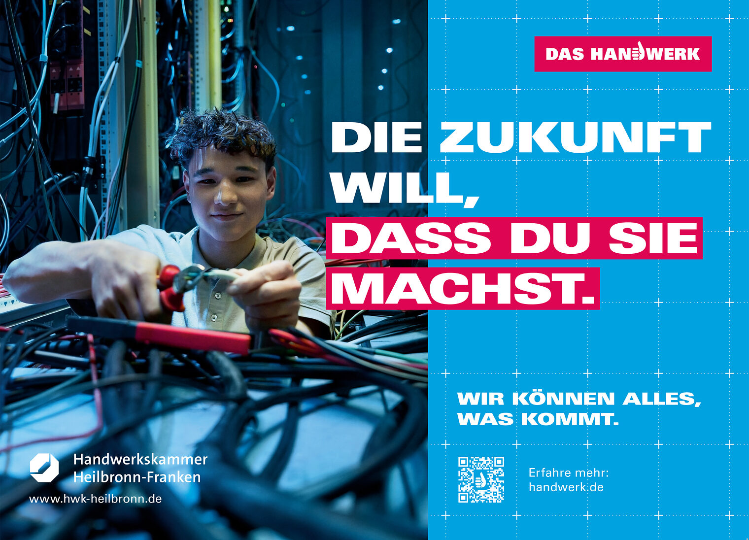 Anzeige der Imagekampagne des Handwerks 2025: Die Zukunft will, dass du sie machst.