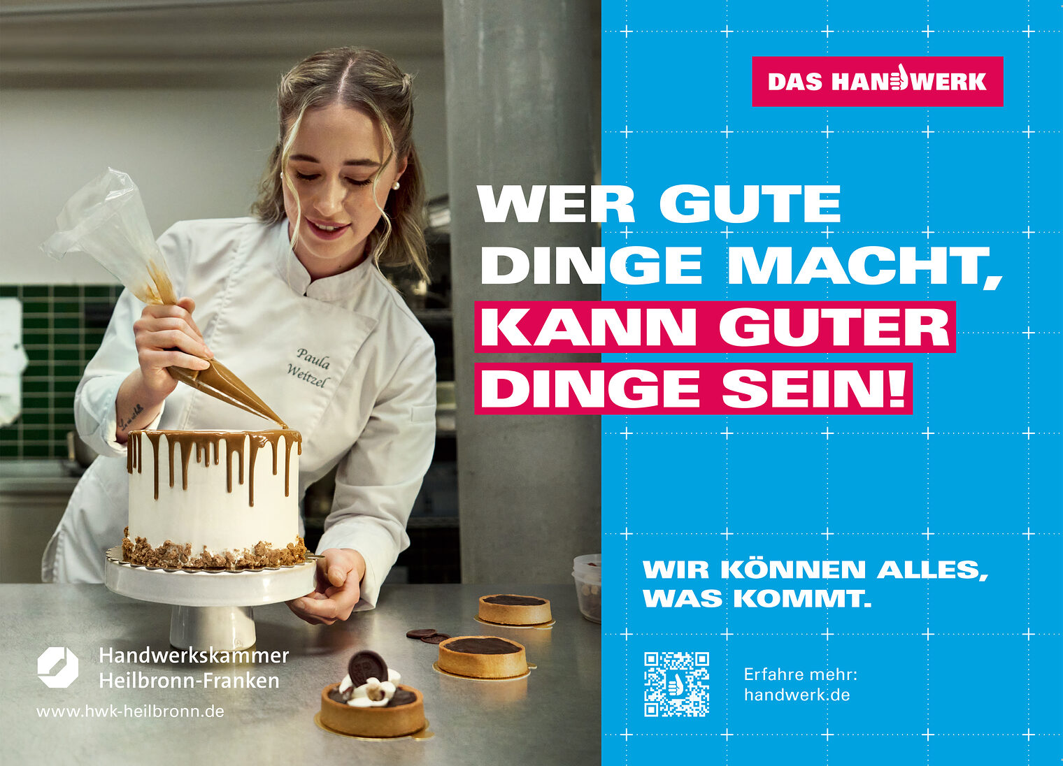 Anzeige der Imagekampagne des Handwerks 2025: Wer gute Dinge macht, kann guter Dinge sein!